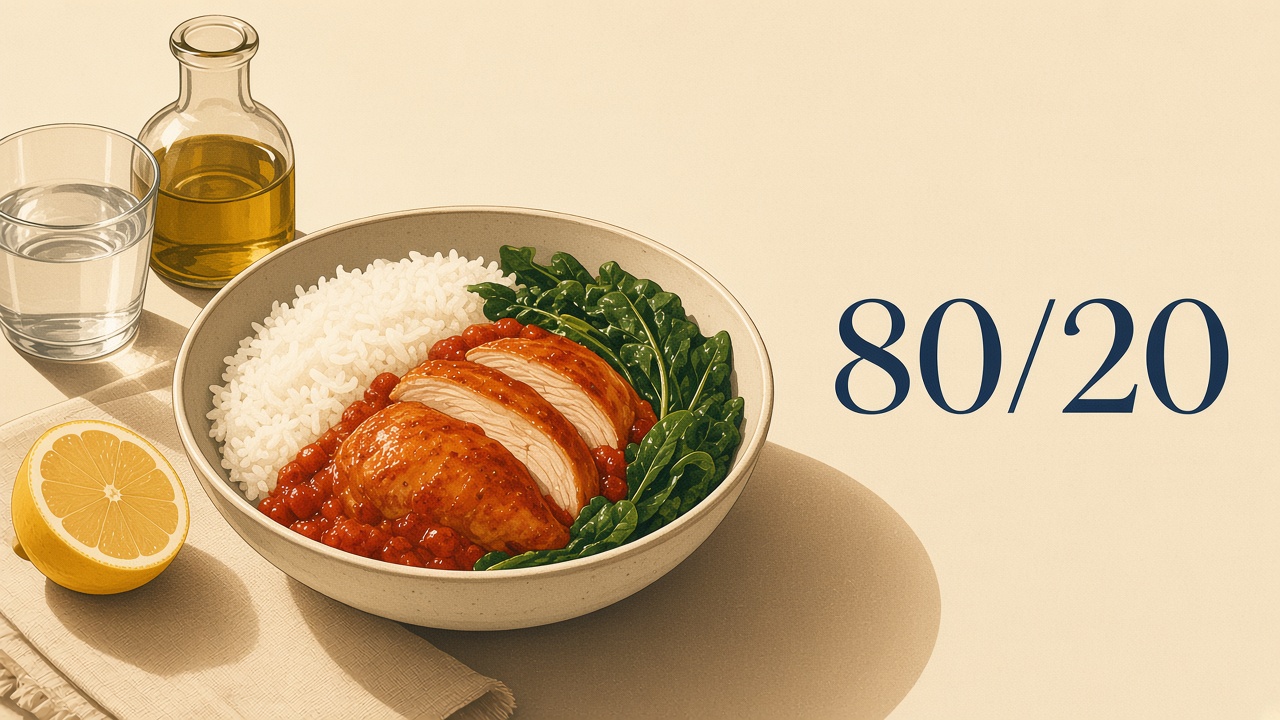 80/20 rule in eating: the few meals that carry most of what you eat